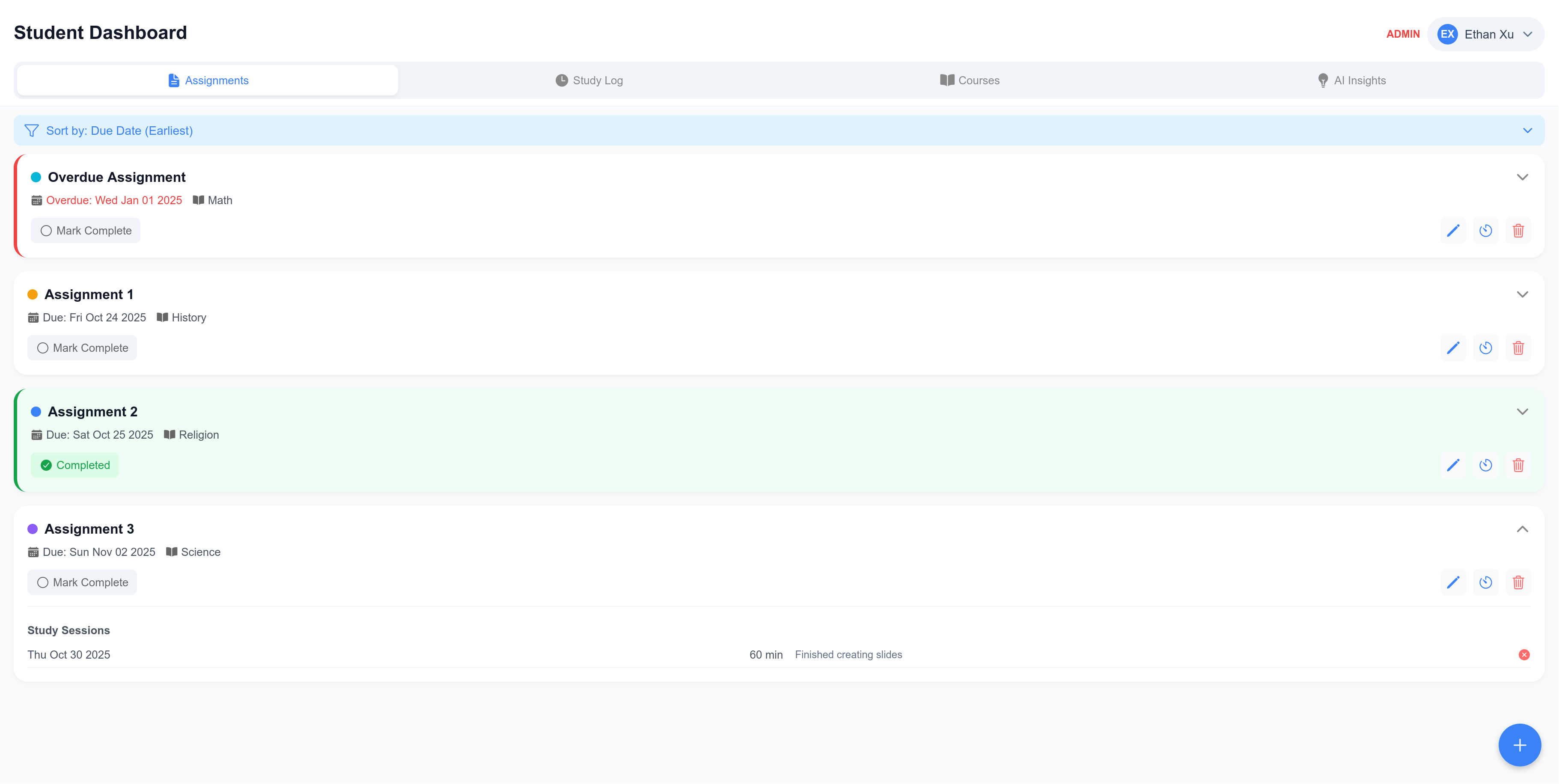 YanDashboard screenshot 1