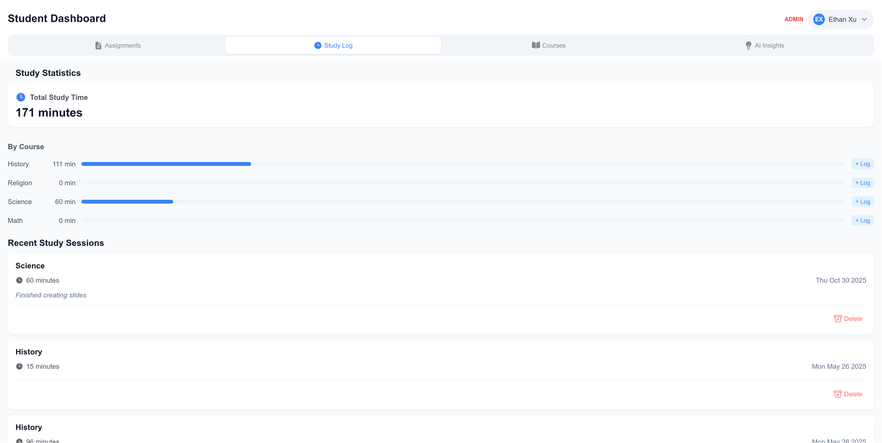 YanDashboard screenshot 2